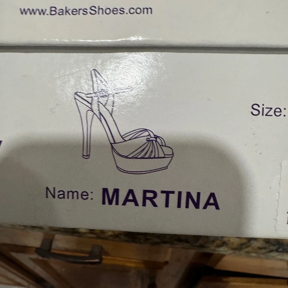 Bakers Martina Black Strappy Platform Stiletto Heel Sandals 1739 Size 11B